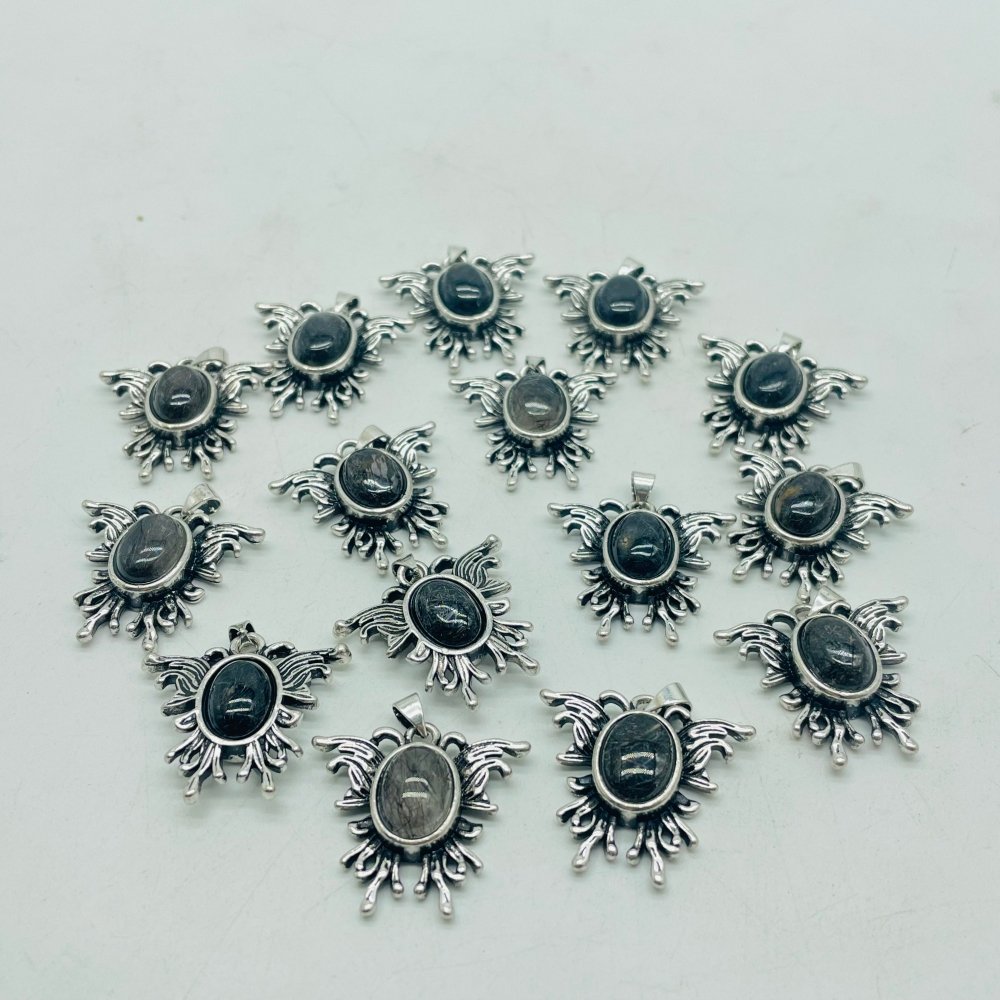 Black Rutile Crystal Butterfly Shape Pendant Wholesale -Wholesale Crystals