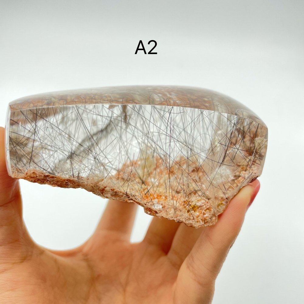 Black Rutile Yellow Garden Quartz Polishing Crystals -Wholesale Crystals