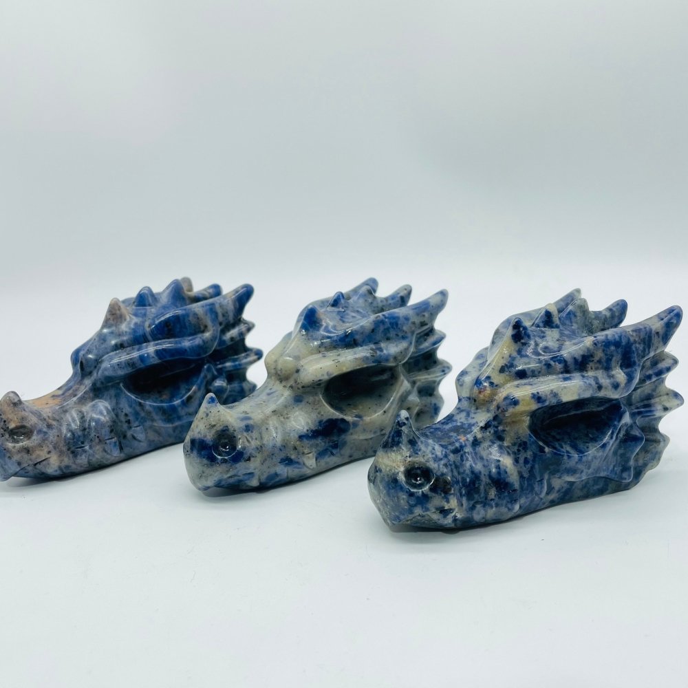 Blue Dot Spot Stone Dragon Head Carving Crystal Wholesale -Wholesale Crystals
