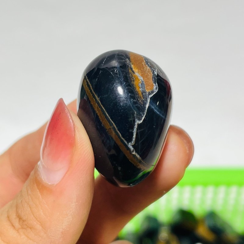 Blue Mixed Yellow Tiger Eye Tumbled Wholesale -Wholesale Crystals