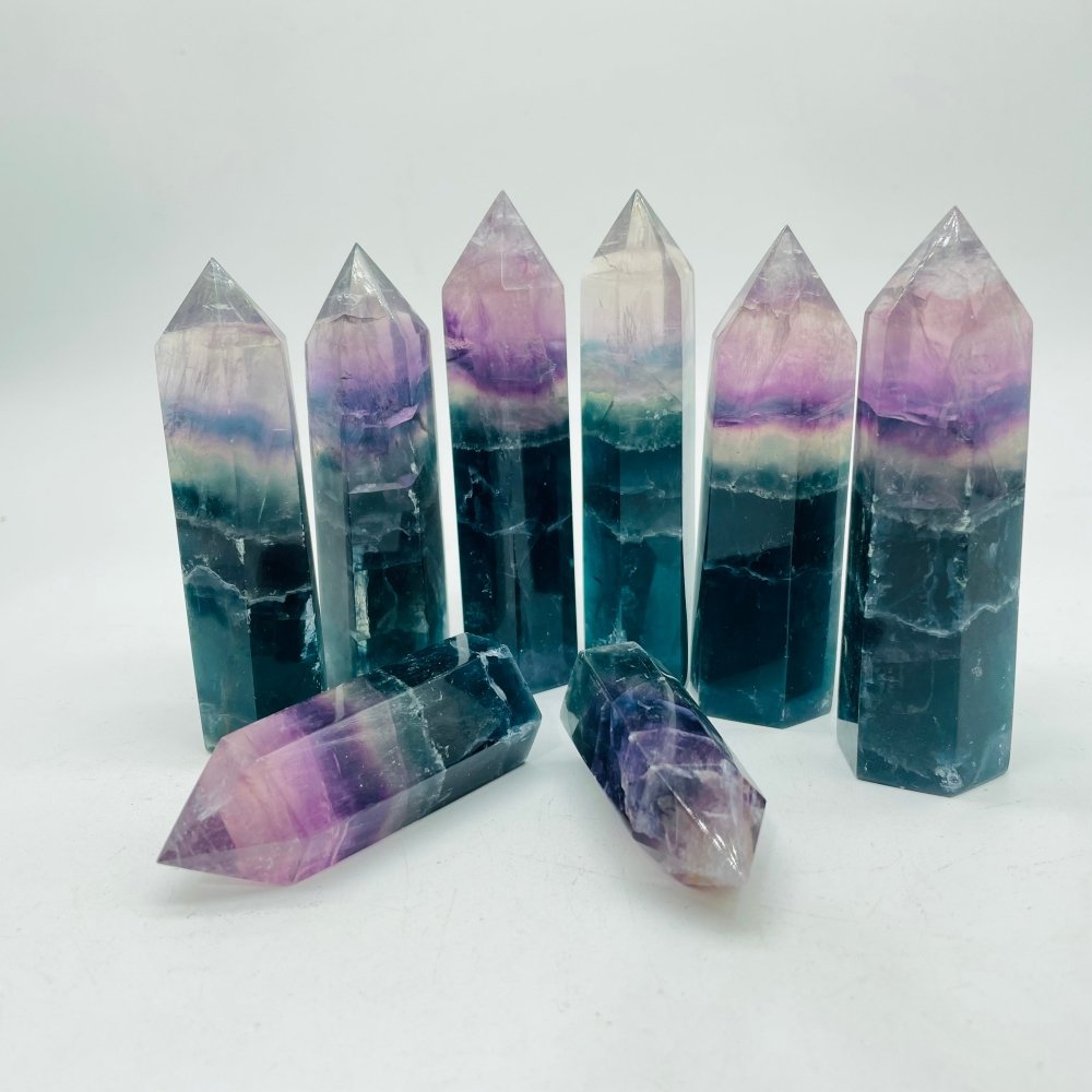 Blue Purple Fluorite Points Tower Wholesale -Wholesale Crystals