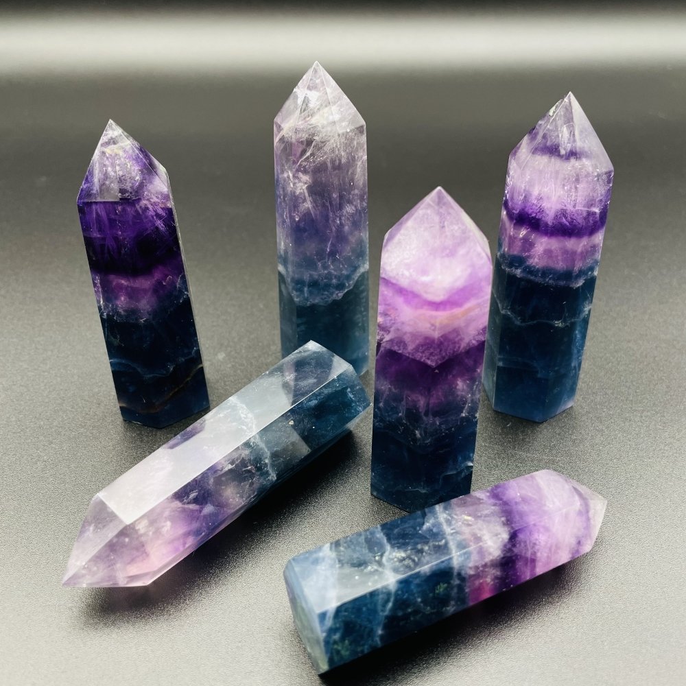 Blue Purple Fluorite Tower Wholesale -Wholesale Crystals