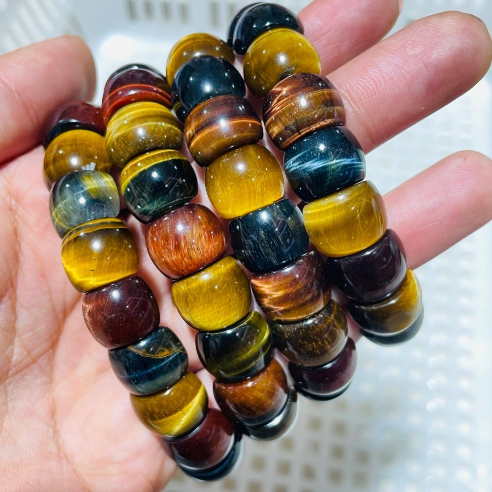 Blue Red Yellow Mixed Color Tiger Eye Bracelet Crystal Wholesale -Wholesale Crystals