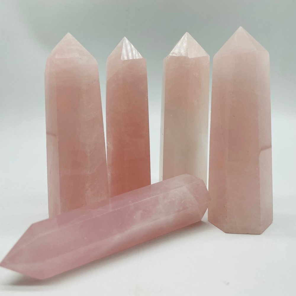 Brazil Rose Quartz Point Tower Wholesale -Wholesale Crystals
