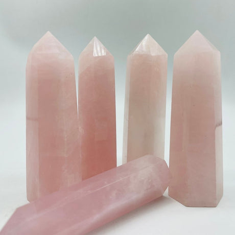 Brazil Rose Quartz Point Tower Wholesale -Wholesale Crystals
