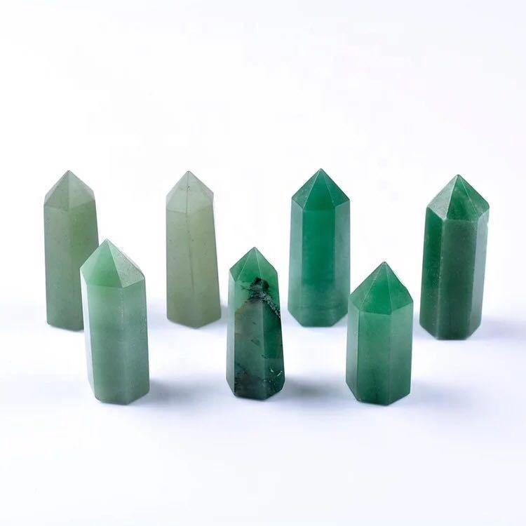 Green Aventurine Point Tower 2-3.6in -Wholesale Crystals