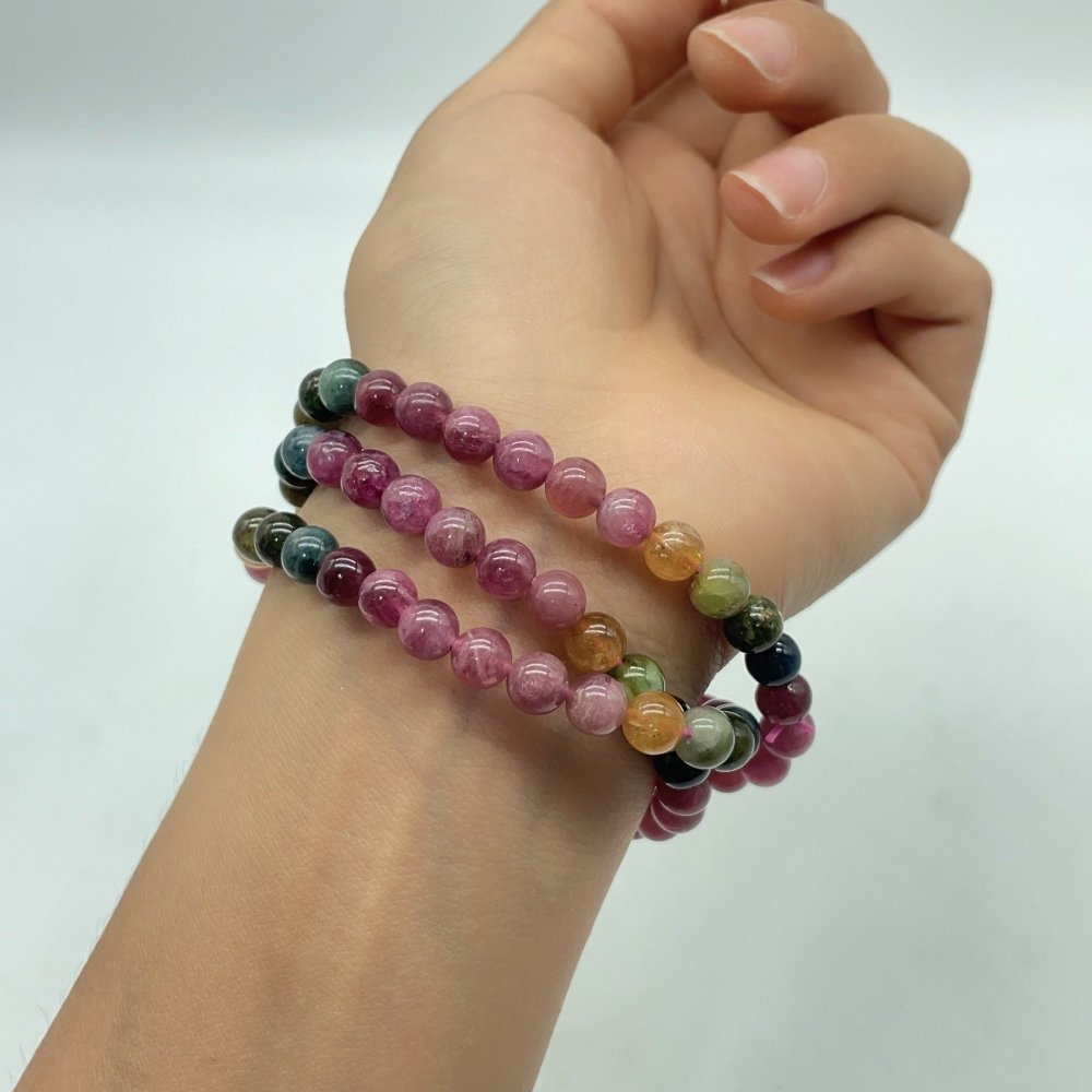 High Quality 3-Loop Coloful Tourmaline Bracelet(HGUB15) -Wholesale Crystals