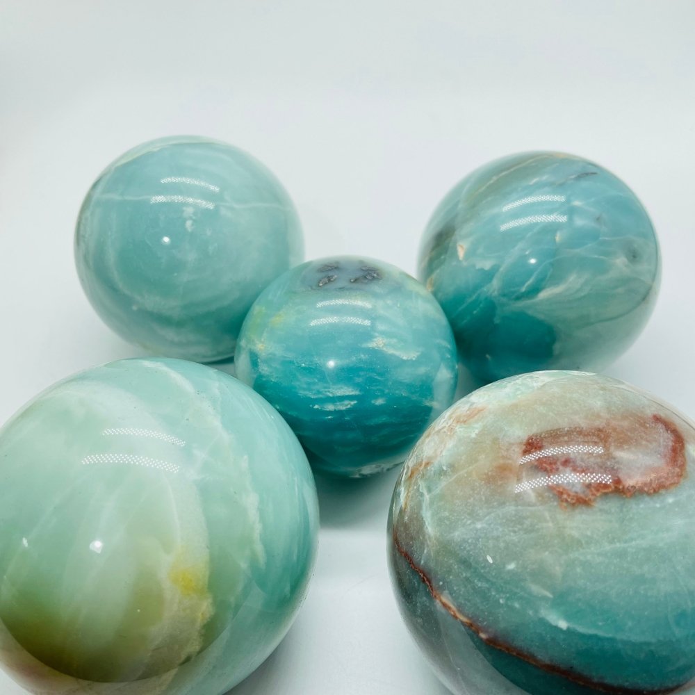 Caribbean Calcite Sphere Ball 2.3-3in(6-8cm) Wholesale -Wholesale Crystals