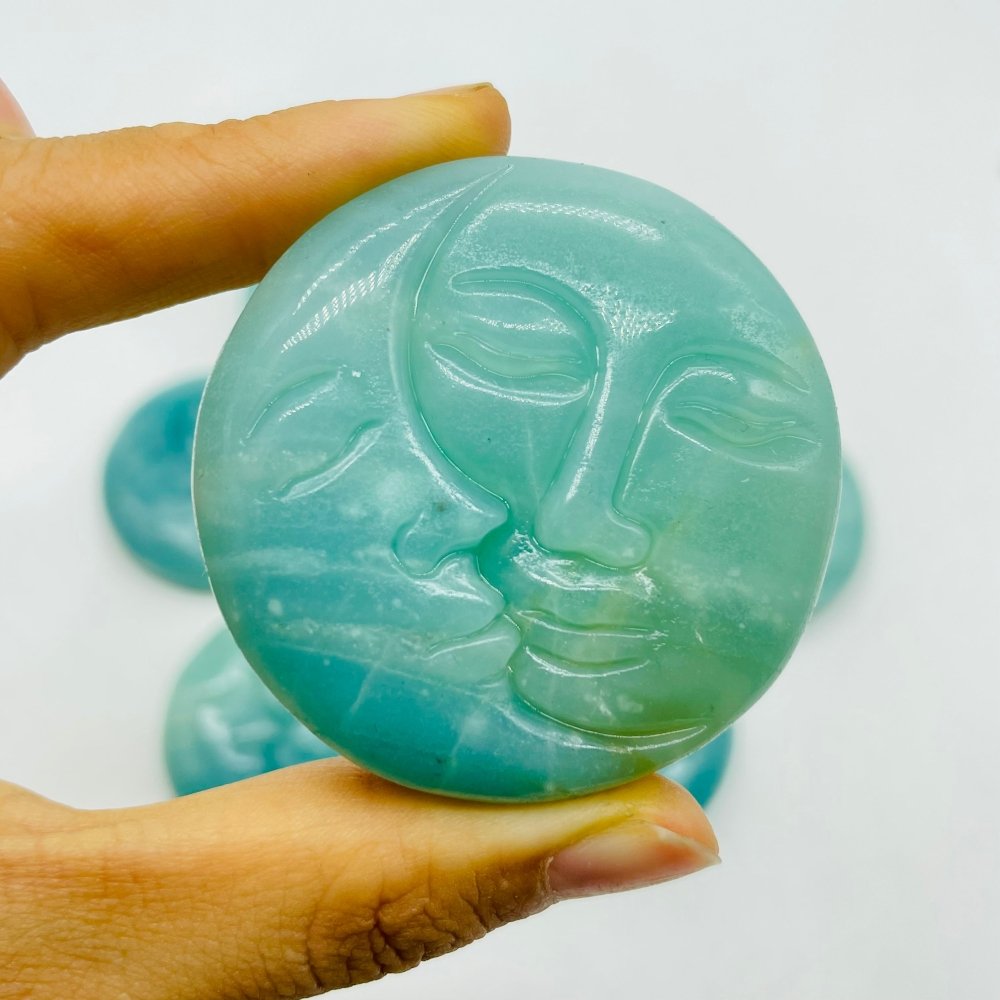 Caribbean Calcite Sun Moon Face Wholesale -Wholesale Crystals