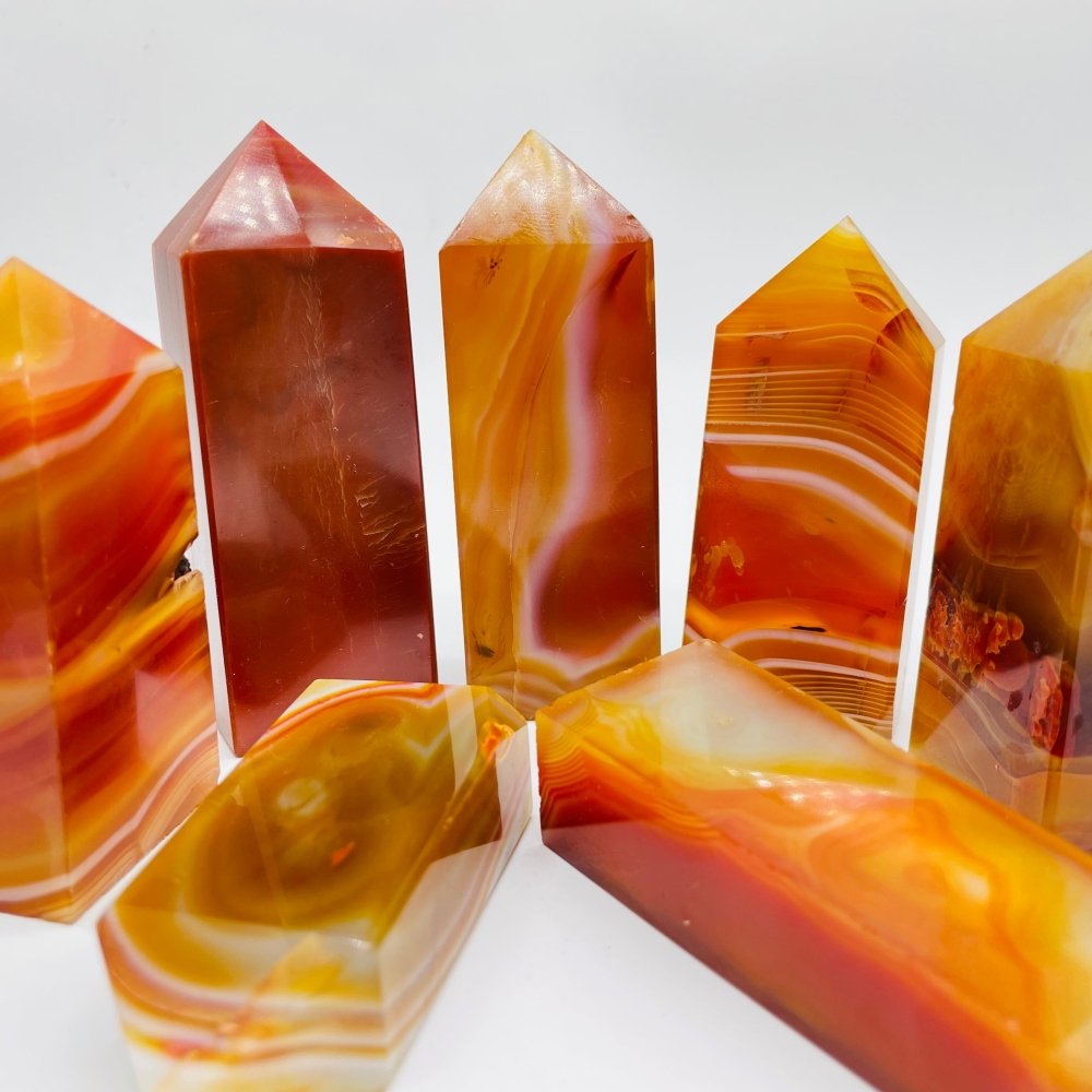 Carnelian Four-Sided Tower Point Wholesale -Wholesale Crystals