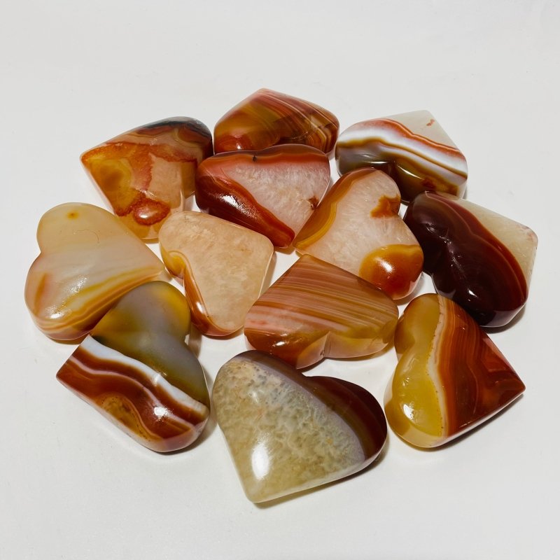 Carnelian Mixed Quartz Heart Wholesale -Wholesale Crystals