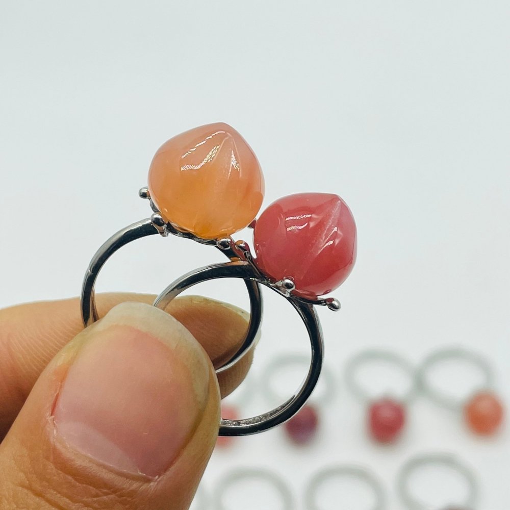 Carnelian Peach Ring Wholesale -Wholesale Crystals
