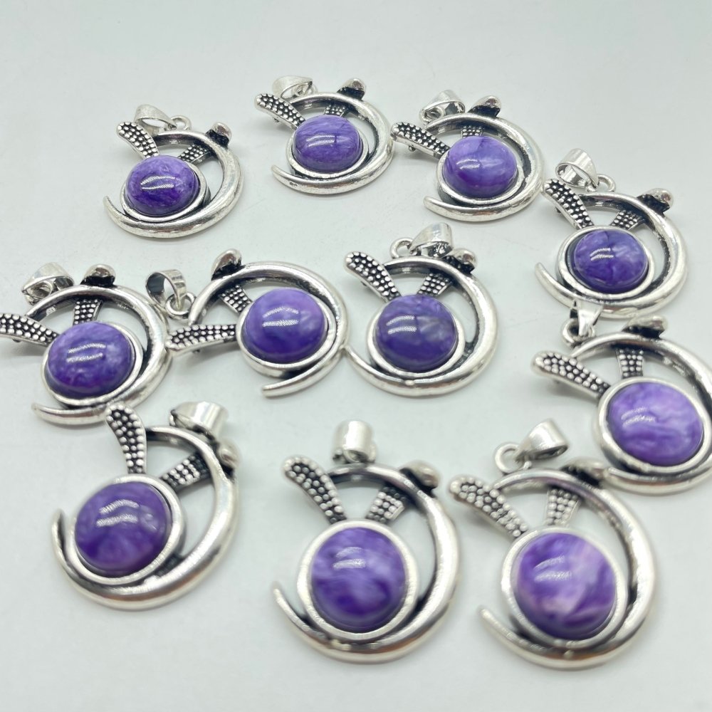 Charoite Bunny Ears Pendant Crystal Wholesale -Wholesale Crystals