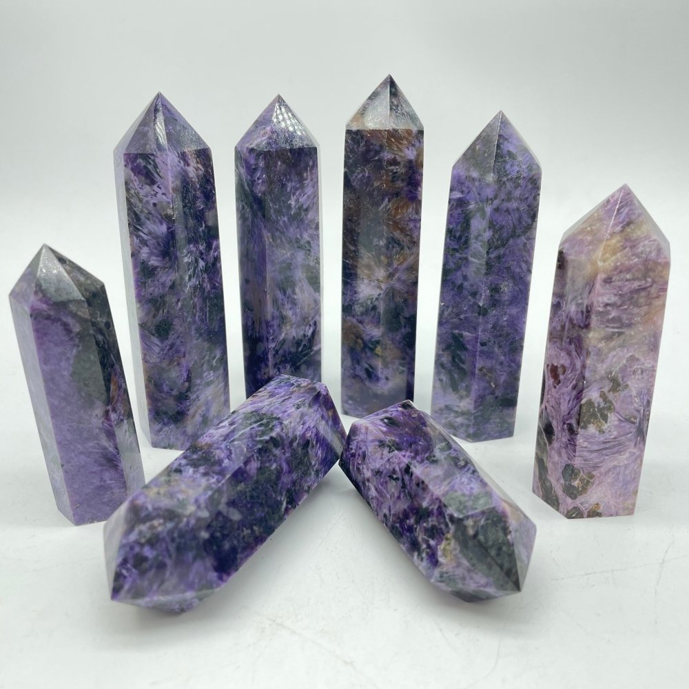 Charoite Tower Points Wholesale -Wholesale Crystals