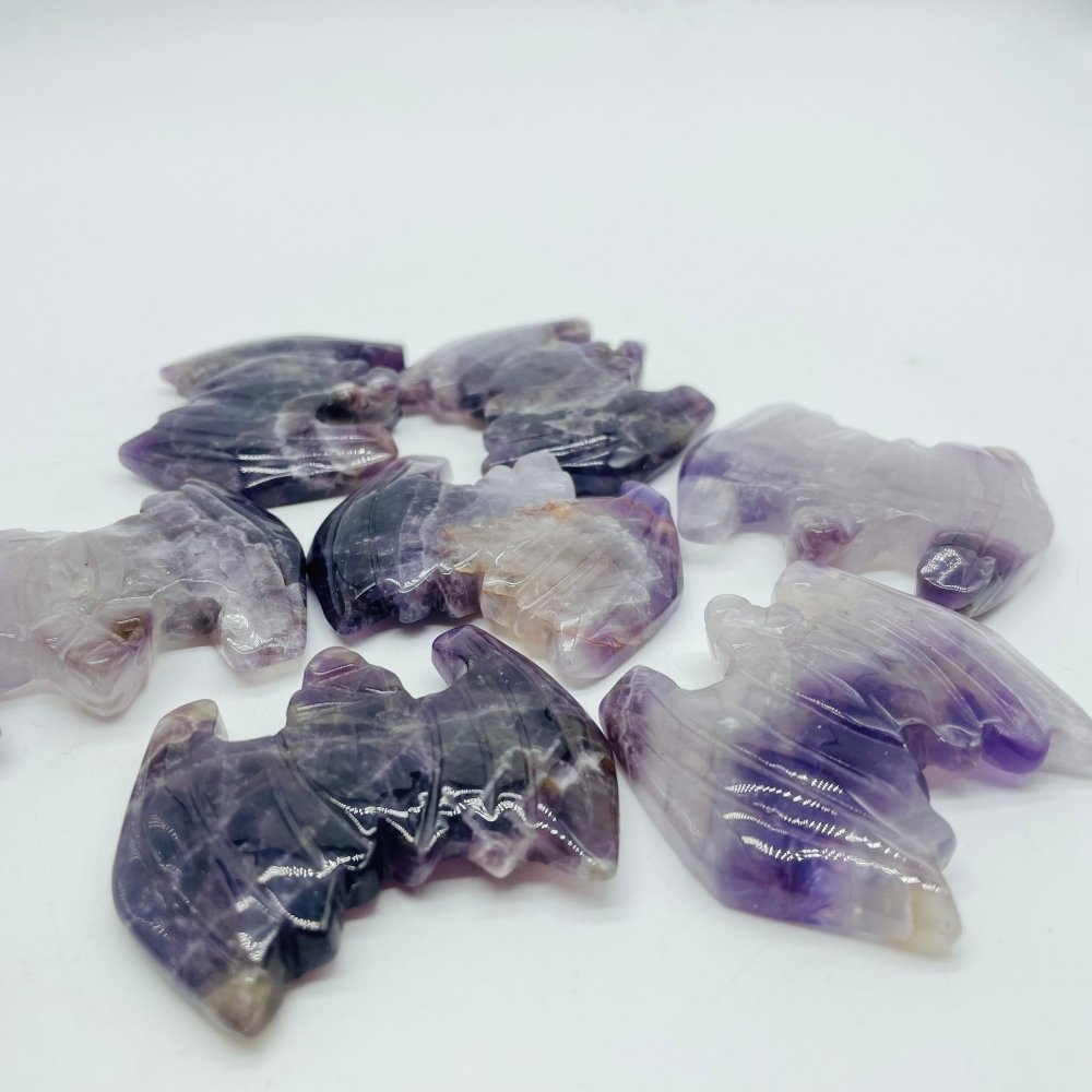 Chevron Amethyst Bat Carving Animal Wholesale -Wholesale Crystals