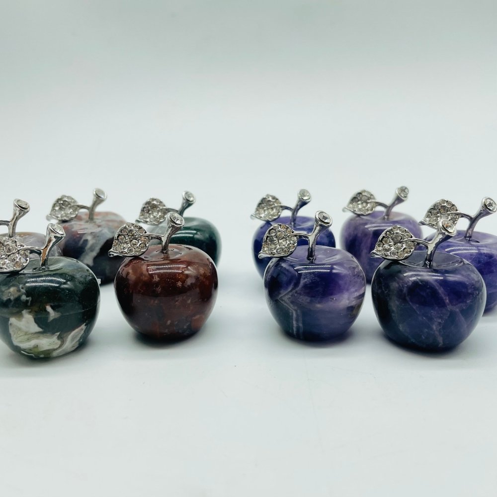 Chevron Amethyst & Ocean Jasper Apple Carving Wholesale -Wholesale Crystals