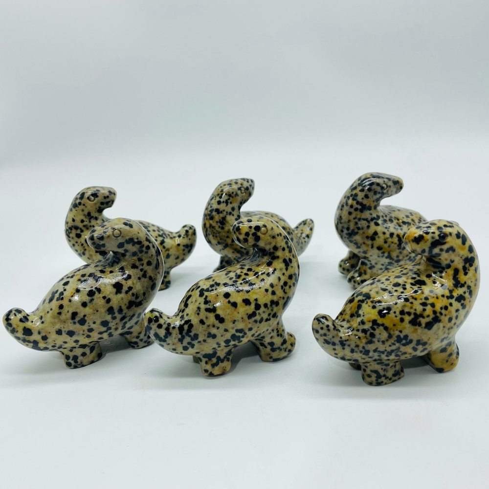 Cute Dalmatian Jasper Fat Dinosaur Carving Animals Wholesale -Wholesale Crystals