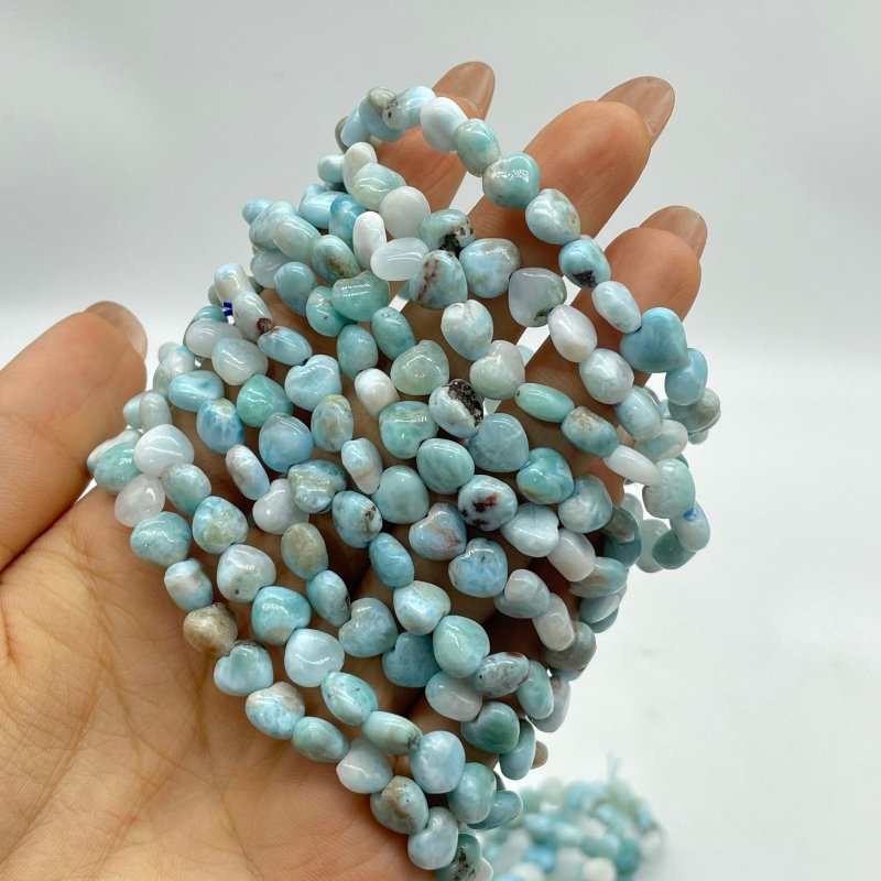 Cute Larimar Heart Bracelets Wholesale Dominican Republic -Wholesale Crystals