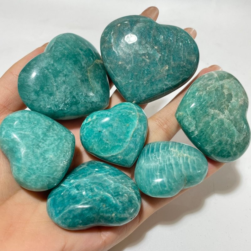 Deep Blue Amazonite Heart Wholesale -Wholesale Crystals