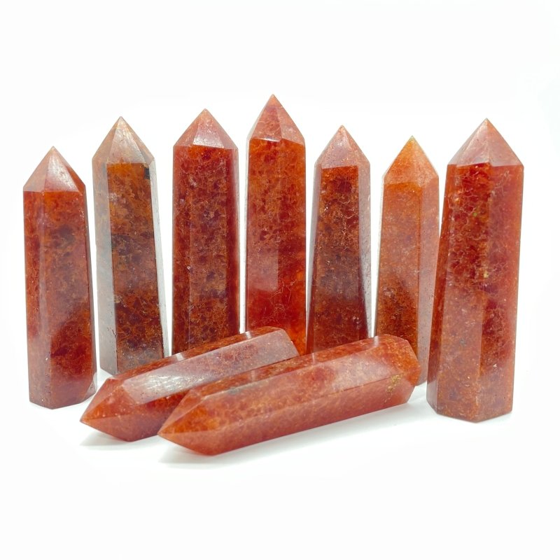 Deep Red Strawberry Quartz Tower Points Wholesale -Wholesale Crystals