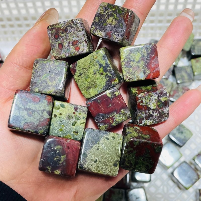 Dragon Blood Stone Cube Tumbled Wholesale -Wholesale Crystals