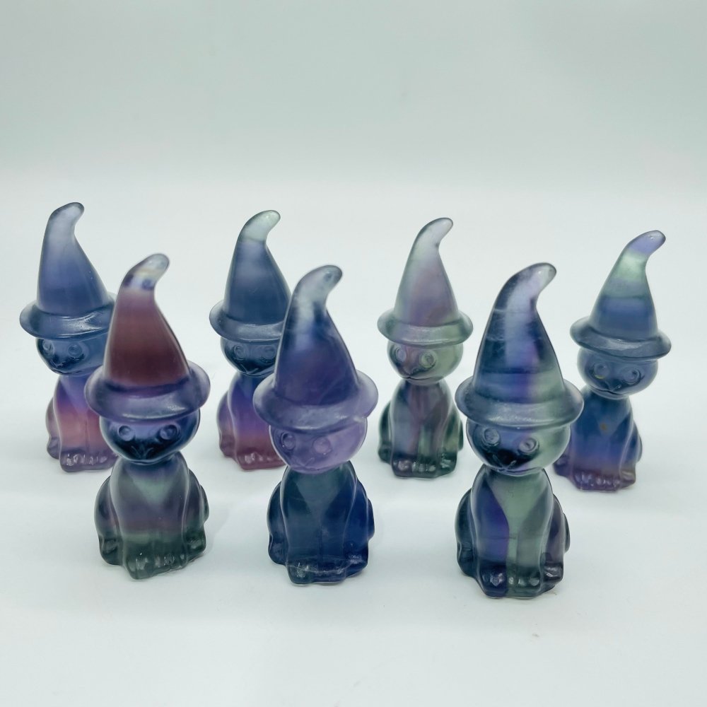 Fluorite Cat Wizard Carving Wholesale -Wholesale Crystals
