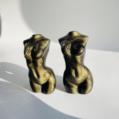 Gold Sheen Obsidian Goddess Carving Wholesale -Wholesale Crystals