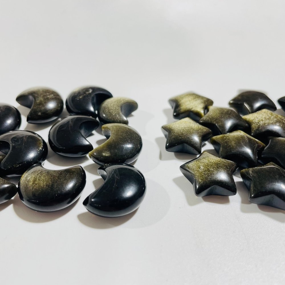 Gold Sheen Obsidian Moon&Star Wholesale -Wholesale Crystals