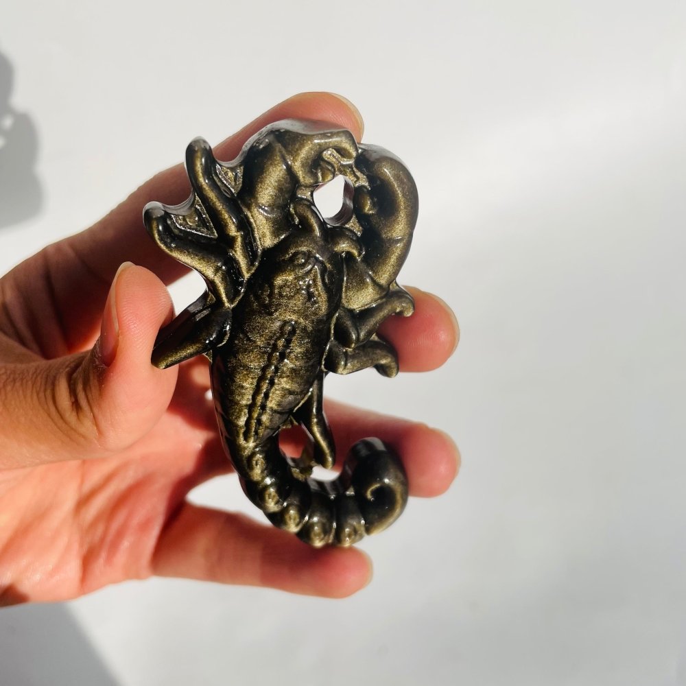 Gold Sheen Obsidian Scorpion Carving Wholesale -Wholesale Crystals