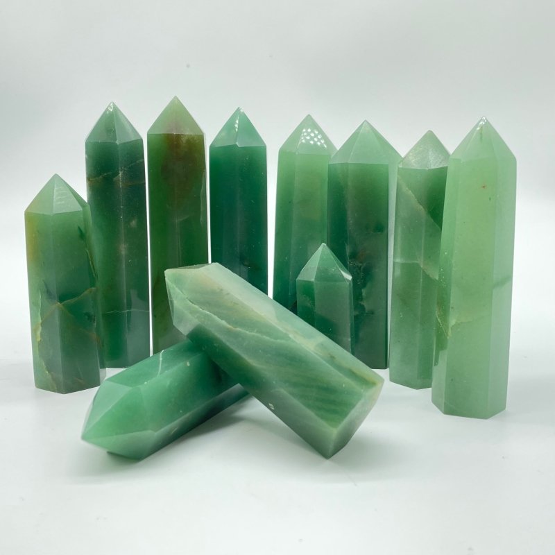 Green Aventurine Stone Points Wholesale Clearance -Wholesale Crystals