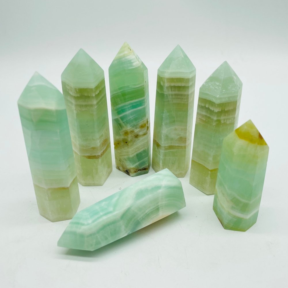 Green Calcite Tower Points Crystal Wholesale -Wholesale Crystals