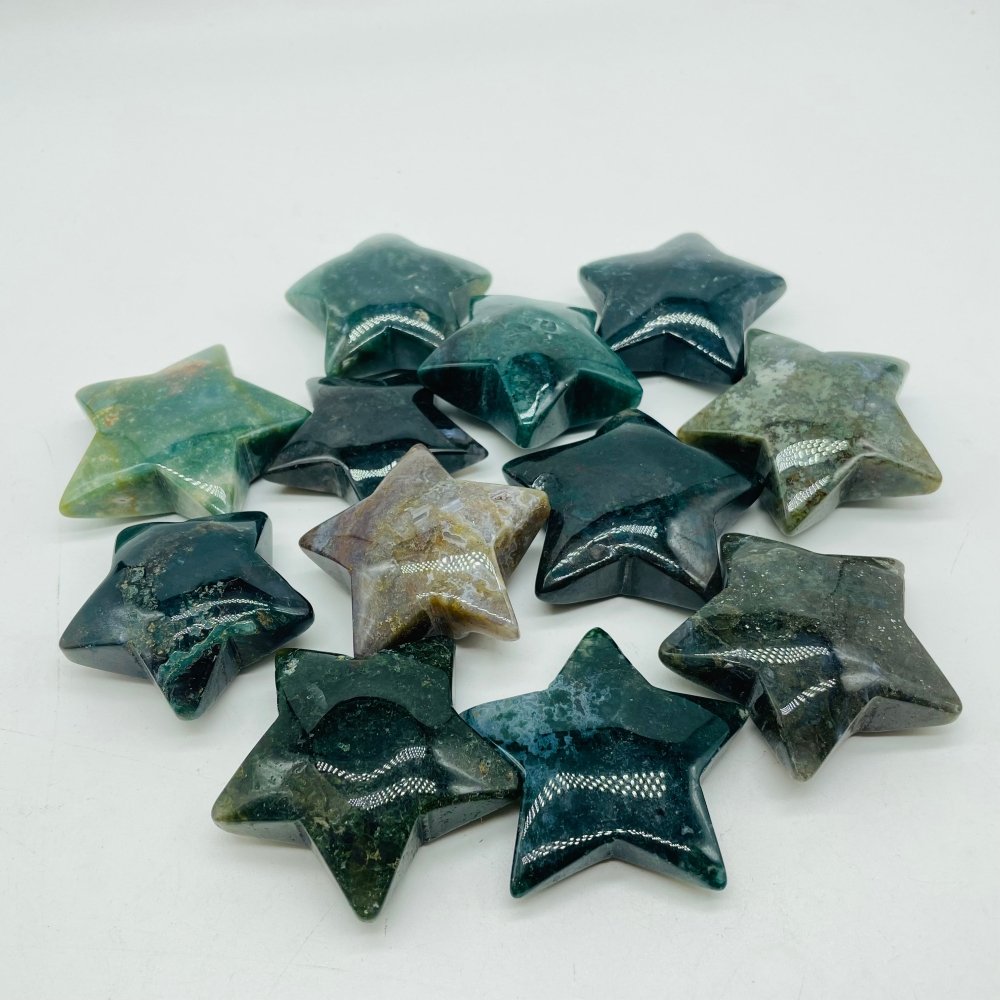 Green Moss Agate Star Wholesale -Wholesale Crystals