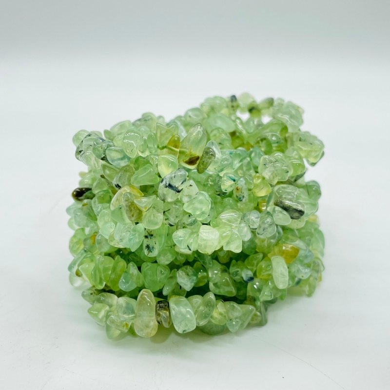 Green Prehnite Chip Bracelet Wholesale -Wholesale Crystals