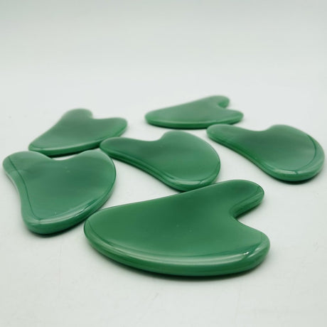 Green Smelting Stone Quartz Gua Sha Facial Tool Green Smelting Stone Quartz Guasha Board for SPA Wholesale