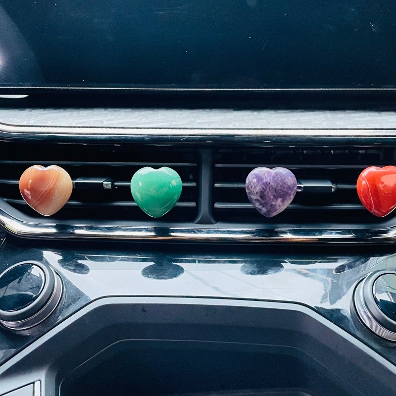 Heart Shape Crystal Car Air Vent Clips Car Accessories -Wholesale Crystals