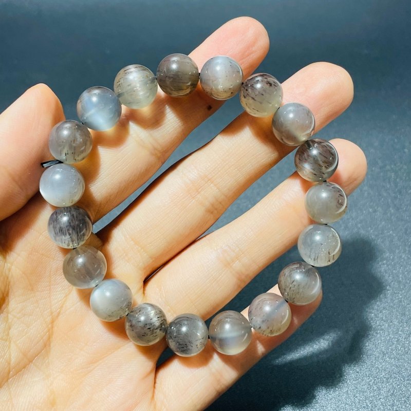 High Grade Black Sunstone With Hematite Moonstone Bracelet(HGUB22) -Wholesale Crystals