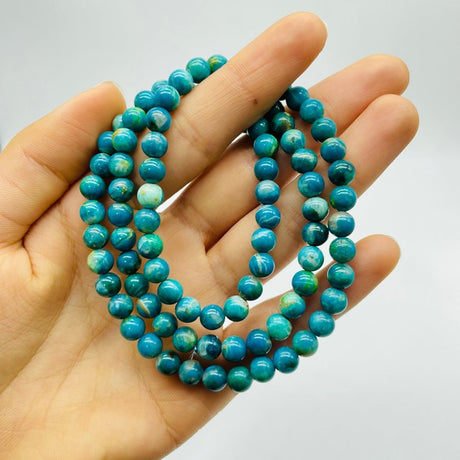 High Grade Chile 3-Loop Chrysocolla Bracelet / Necklace (HGUB04) -Wholesale Crystals