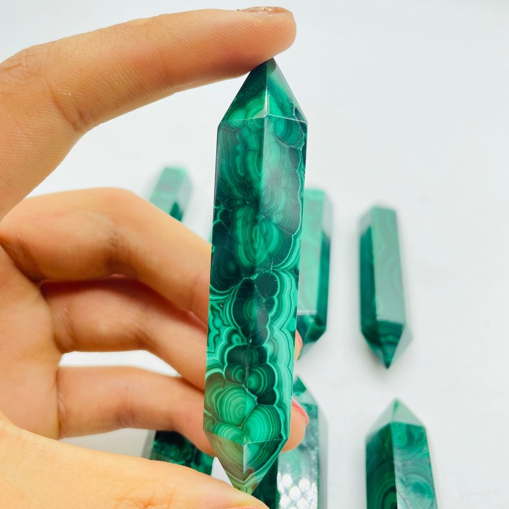 High Quality Double Points Malachite Tower Wholesale -Wholesale Crystals