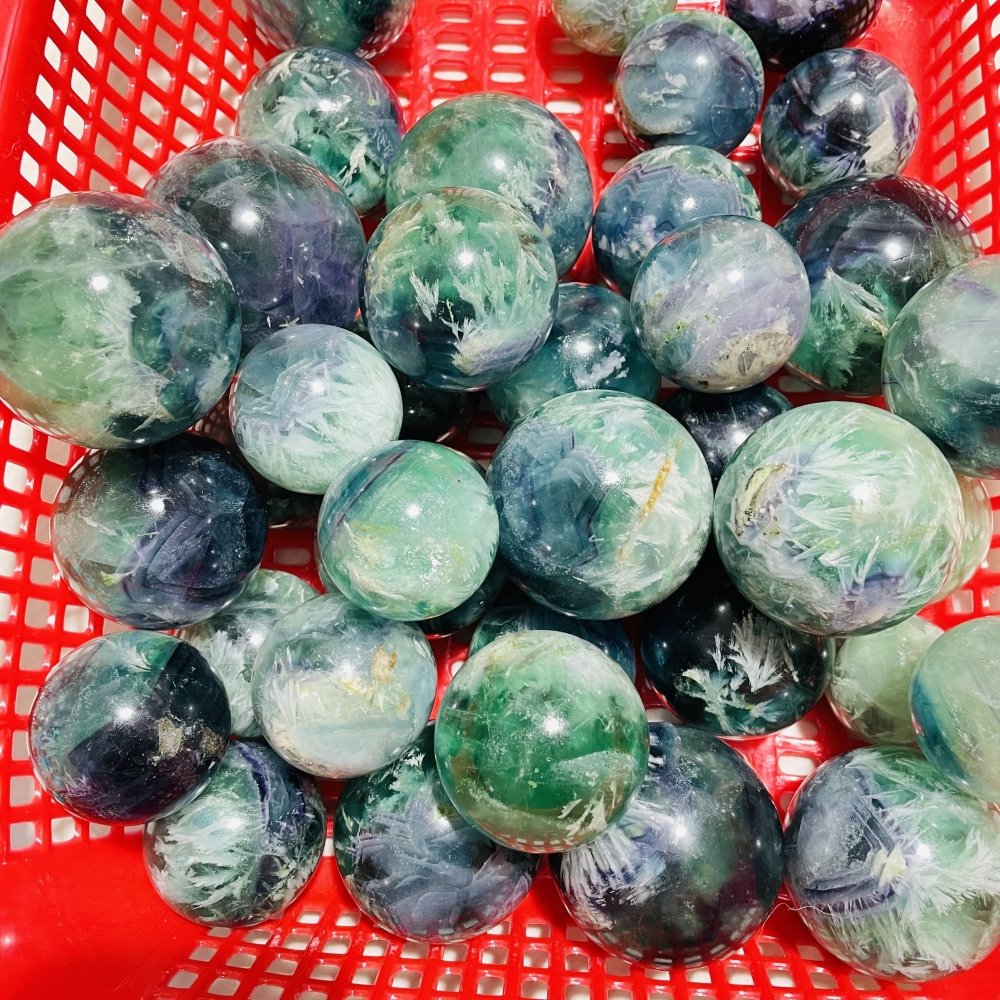High Quality Feather Fluorite Sphere Ball Wholesale -Wholesale Crystals
