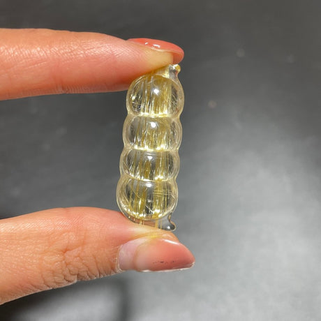 High Quality Golden Rutile Sugar Pea Carving Snap Pea -Wholesale Crystals