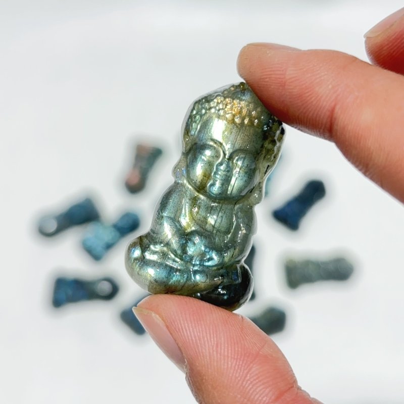 High Quality Labradorite Baby Buddha Carving Wholesale - Wholesale Crystals