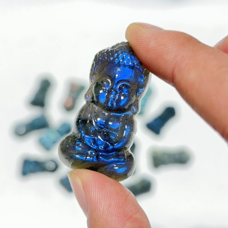 High Quality Labradorite Baby Buddha Carving Wholesale -Wholesale Crystals