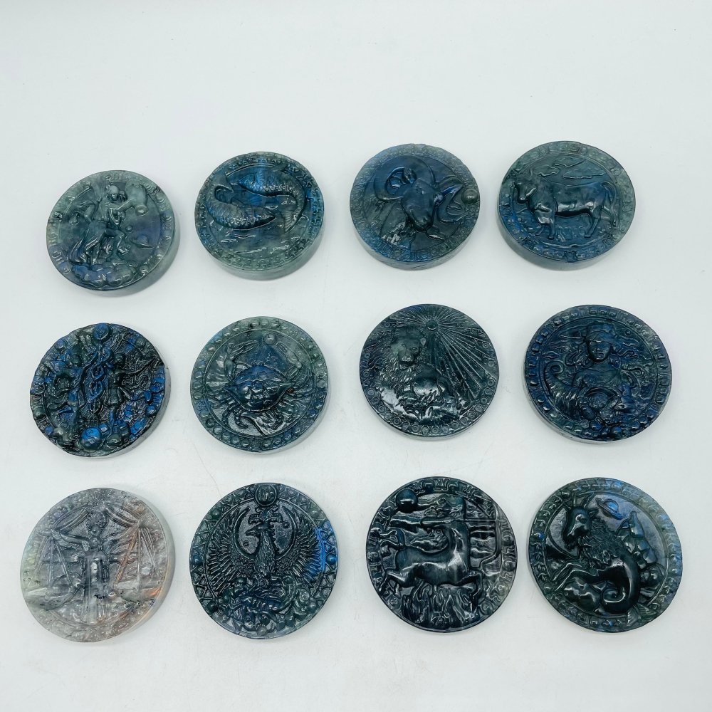 High Quality Labradorite Twelve Constellations Carving Wholesale -Wholesale Crystals