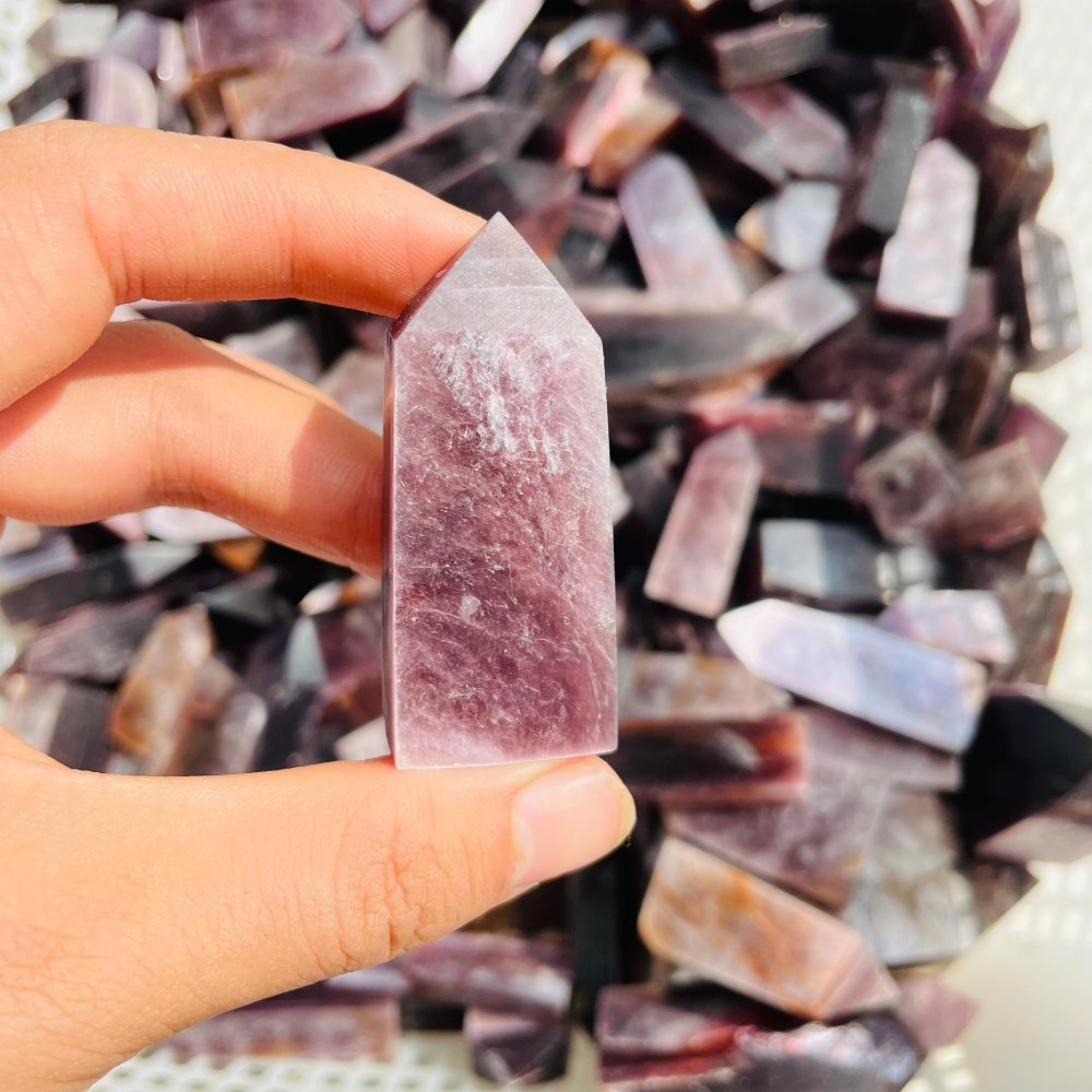 High Quality Purple Lepidolite Tower Points Wholesale -Wholesale Crystals