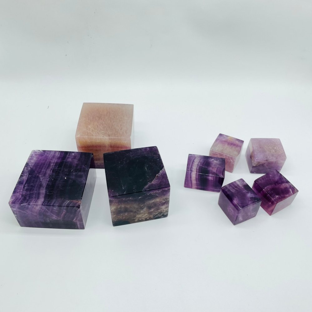 High Quality Purple Rainbow Fluorite Cube Wholesale -Wholesale Crystals