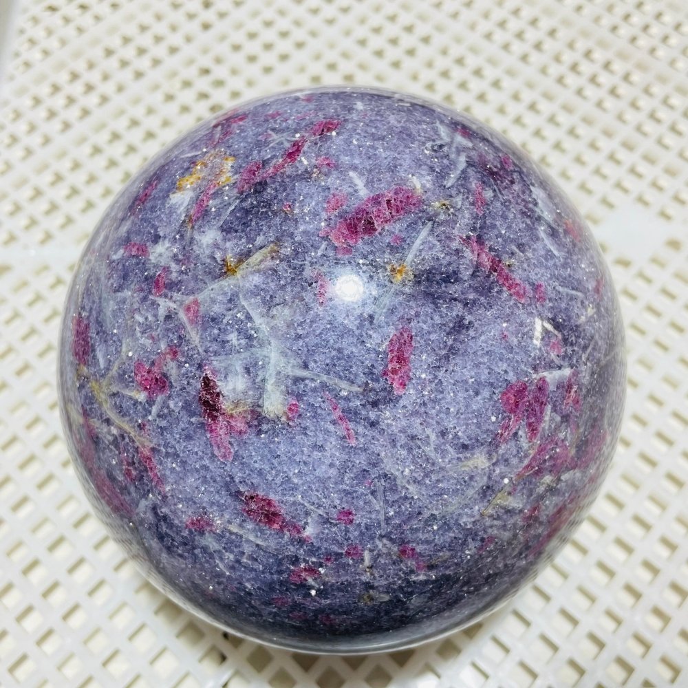 High Quality Red Tourmaline Mixed Mica Sphere -Wholesale Crystals