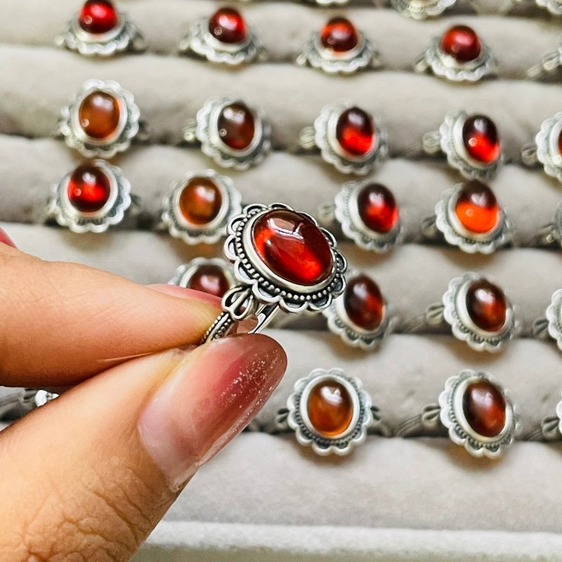 High Quality S925 Orange Garnet Ring Wholesale -Wholesale Crystals