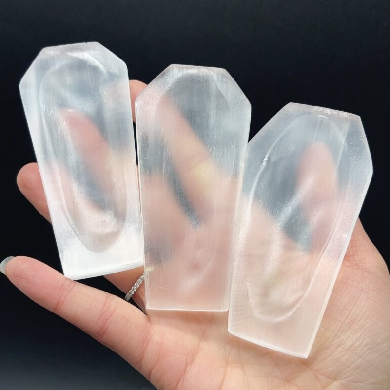 High Quality Selenite Coffin Shallow Bowl Carving Wholesale -Wholesale Crystals