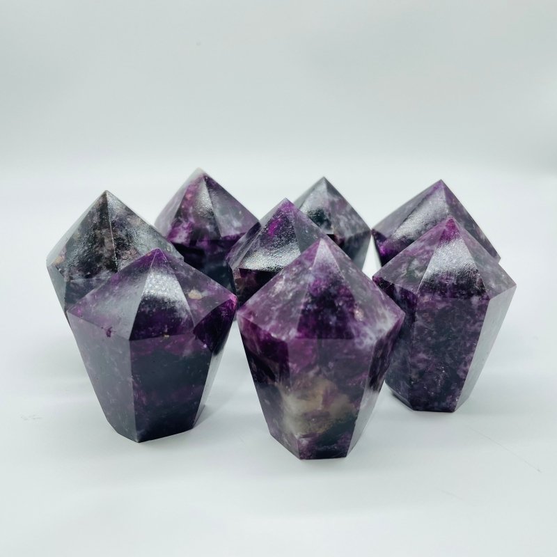High Quality Spark Lepidolite CupCake Shape Points Wholesale -Wholesale Crystals
