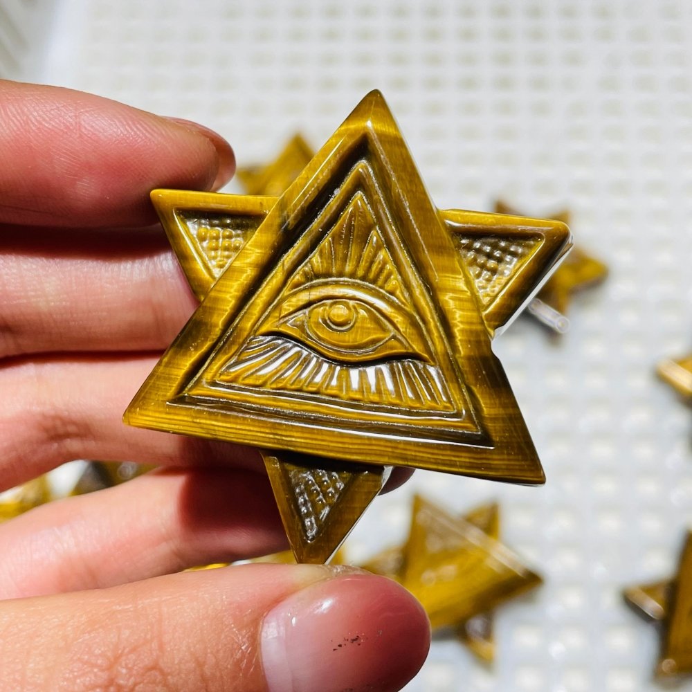 High Quality Tiger Eye Devil's Eye Star Carving Wholesale -Wholesale Crystals